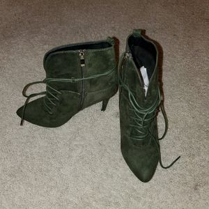 Dark green booties